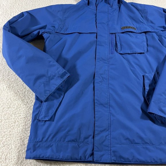 Burton Jacket Small Dry Ride Snowboard Ski Insulated Hooded Blue Full Zip Pocket - Picture 2 of 12